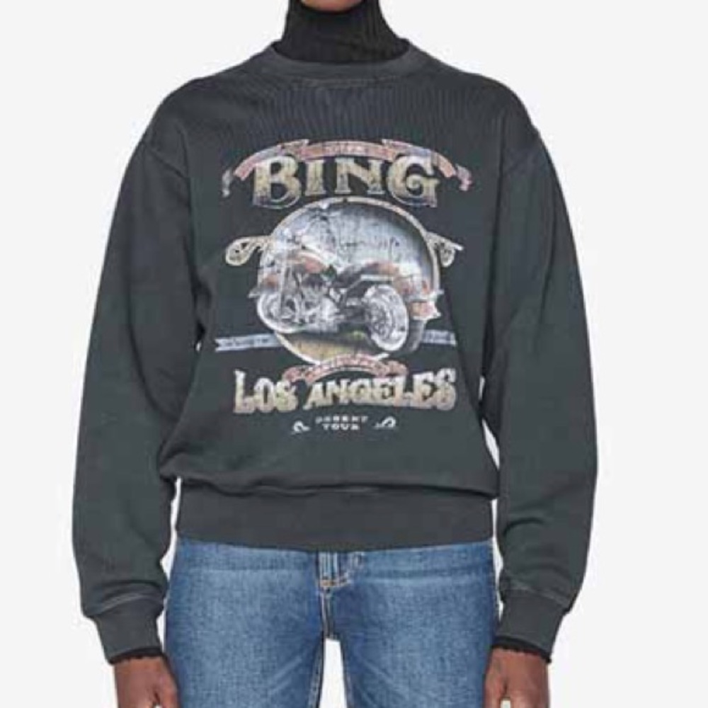 Anine Bing Ramona biker sweatshirt. Size S.